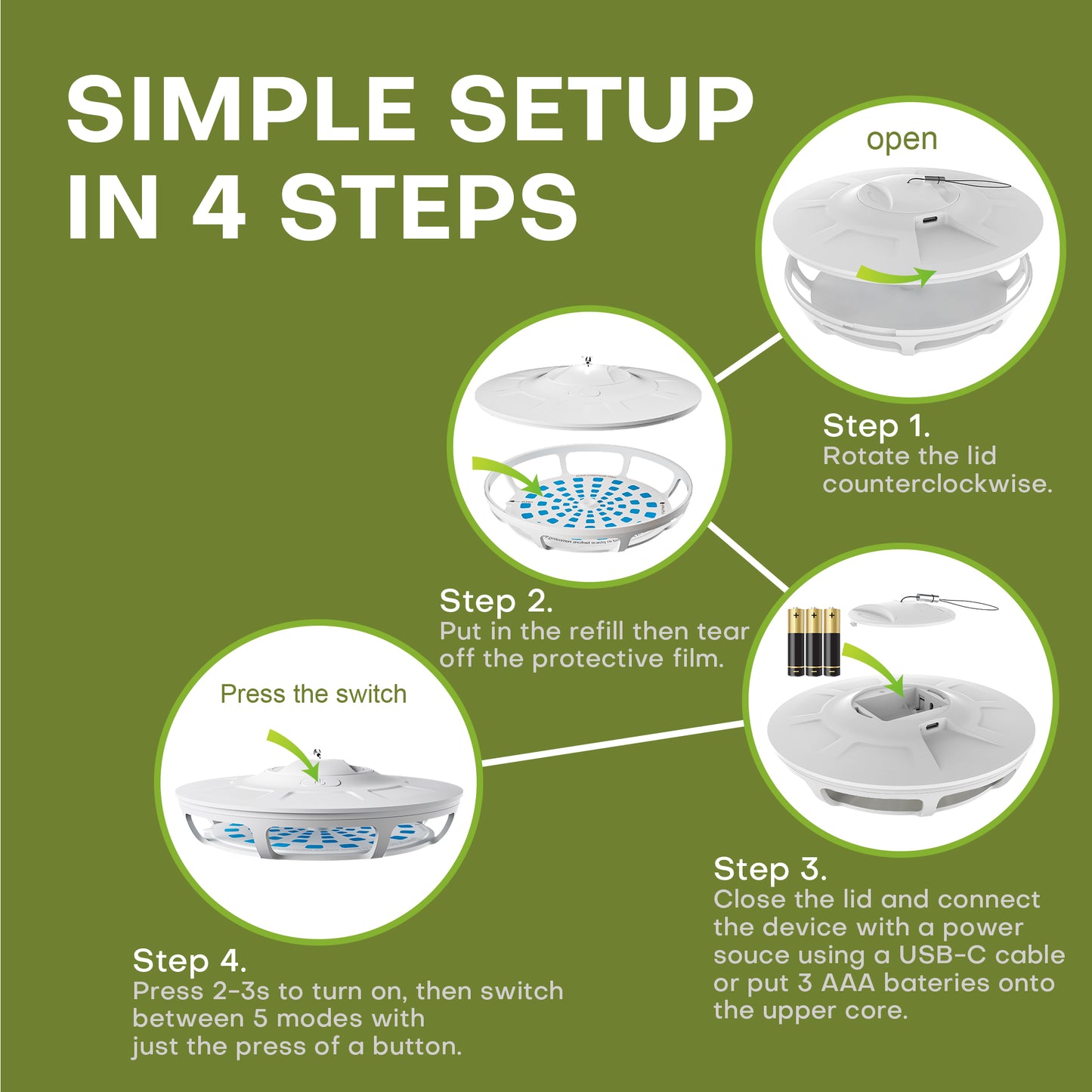 Effective Flea Eliminator Trap Kit - Traps - Indoor Flea Light Trapper with Warm & UV LED Light, Flea Fighting Tool for Home Flea Infestation, Non-Toxic and Easy to Use, Compact Design for Discreet Placement