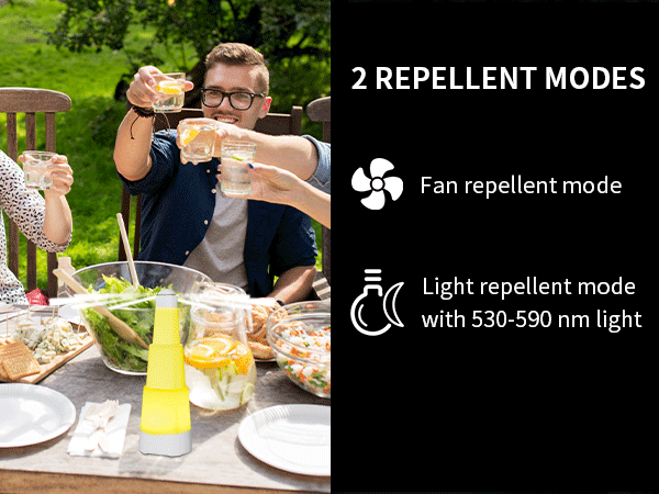 Kiwinurse Fly Fans for Tables - Rechargeable Fly Repellent Fan Indoor Outdoor with Holographic Blades Keep Flies Away for Picnic Patio Home