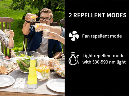 Kiwinurse Fly Fans for Tables - Rechargeable Fly Repellent Fan Indoor Outdoor with Holographic Blades Keep Flies Away for Picnic Patio Home